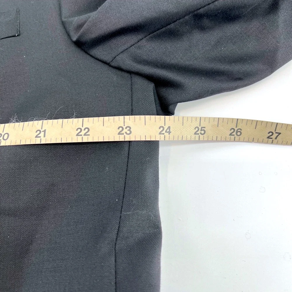 Vintage Ralph Ralph Lauren Mens‎ 44R Black Blazer Sport Coat Wool Made in Canada